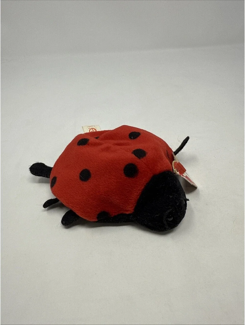 PVC Pellets Lucky The  Ladybug Black & Red TY Beanie Baby Plush Toy
